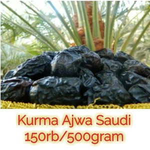 

Kurma Ajwa Saudi.Kurma Nabi.Ajwa Dates 500Gram