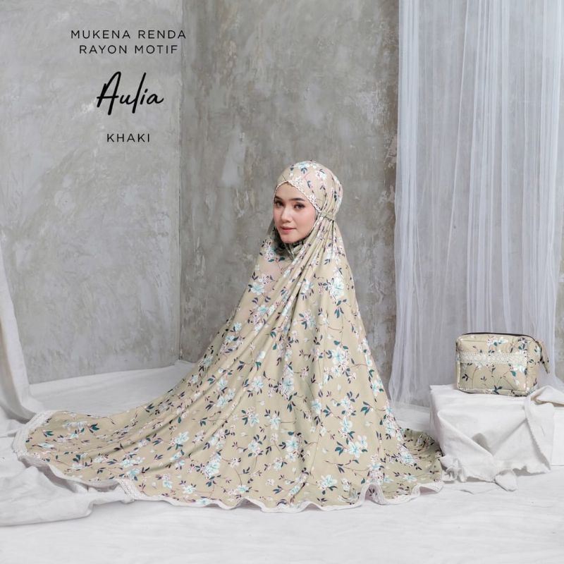 Mukena Renda Aulia | Mukena Travel | Mukena Rayon Motif | Free Bag