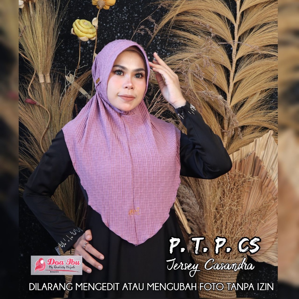 Kerudung Plisket Casandra Standar Original Doa Ibu