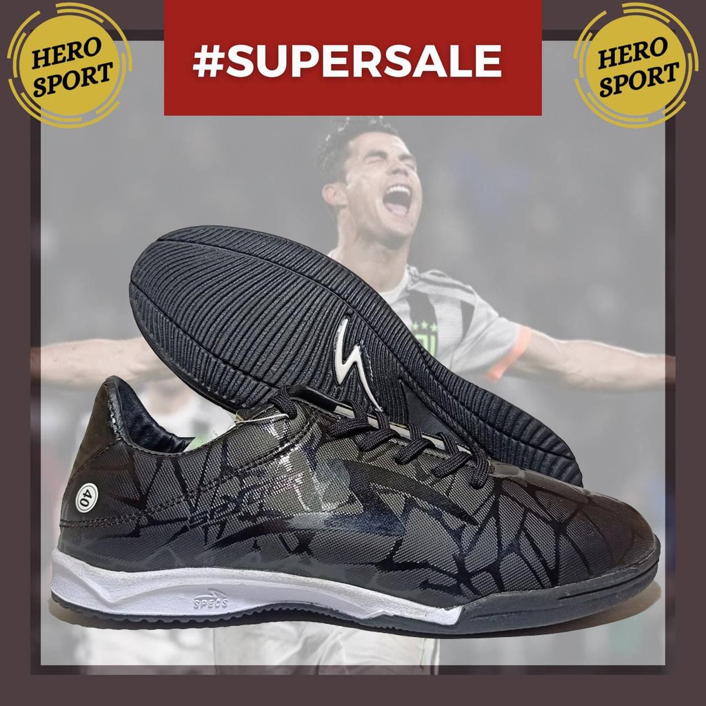 SEPATU FUTSAL SPECS SPYDER FG HITAM TERBARU
