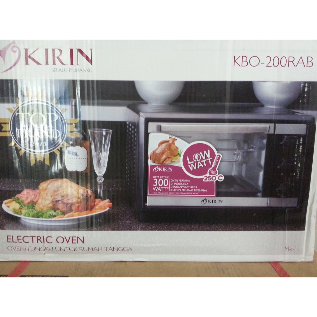 OVEN / Open LISTRIK Kirin KBO-200RAB Besar 20L Hemat Listrik