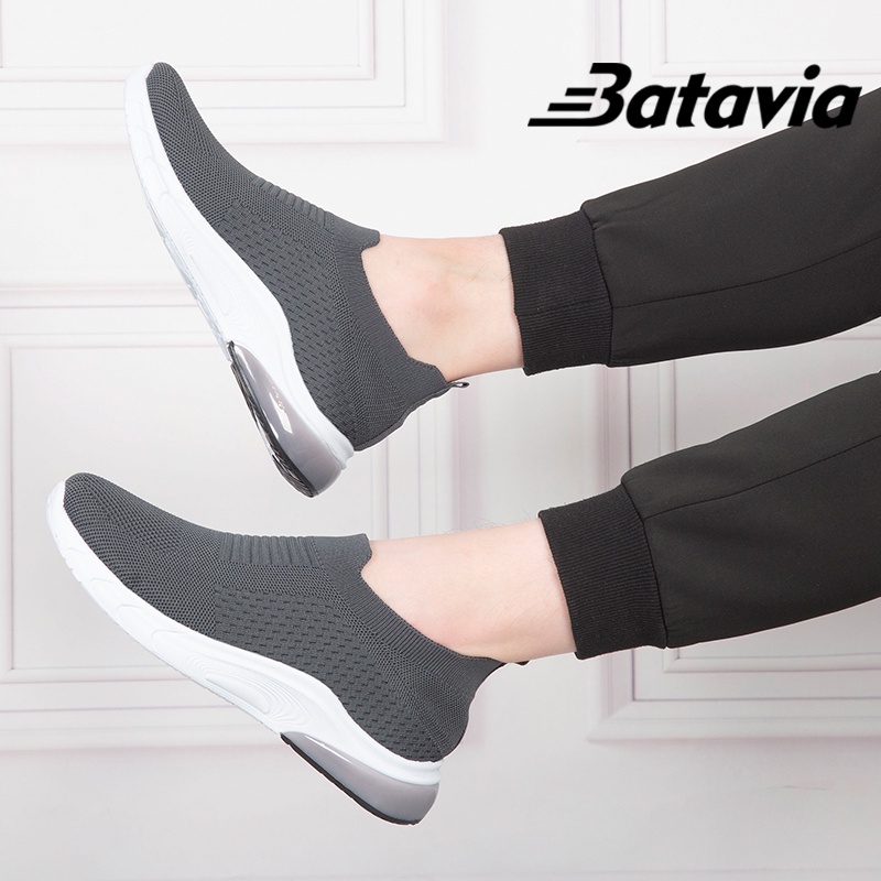 2023 terbaru sepatu pria import rajut sneaker Laki   premium bernapas olahraga   olahraga bebas biaya kirim  Batavia Shoes  B11 B12 B9 B10-B09 gray