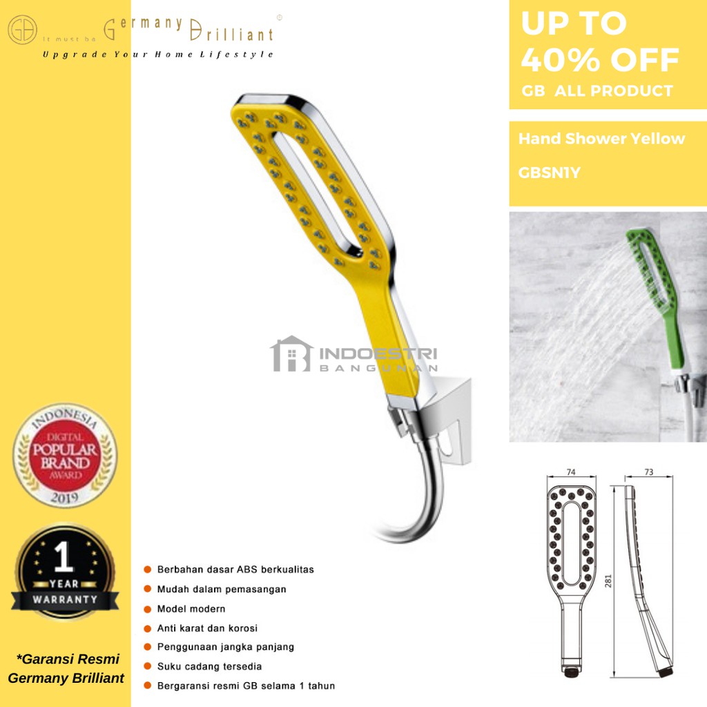 Hand Shower Germany Brilliant VRSN1Y Yellow / Hand Shower Yellow Germany Brilliant VRSN1Y