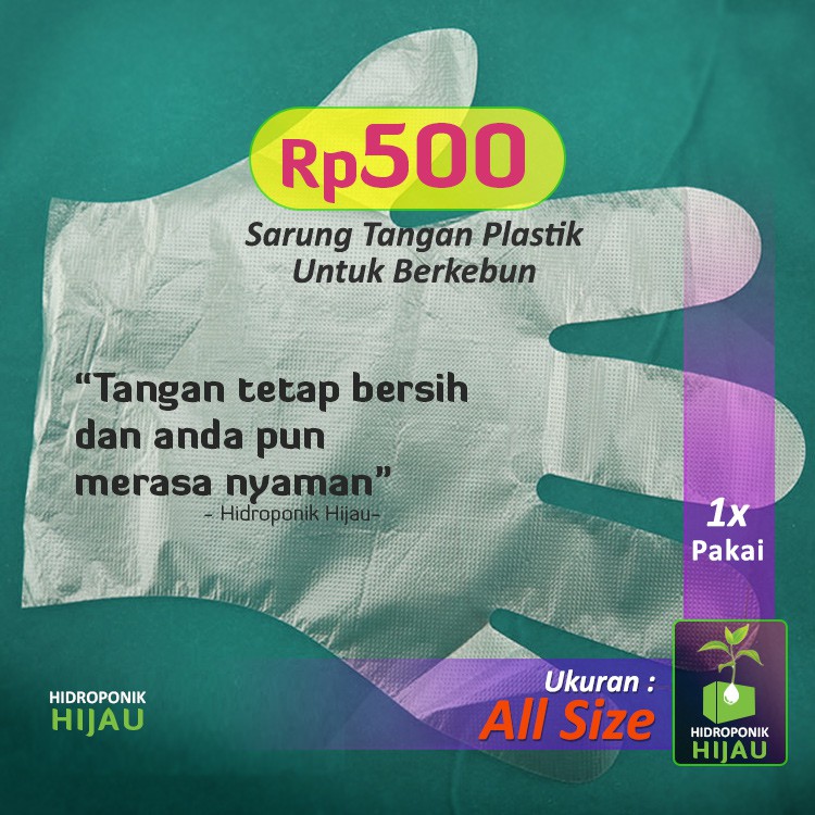 Sarung tangan plastik untuk berkebun isi 10pcs