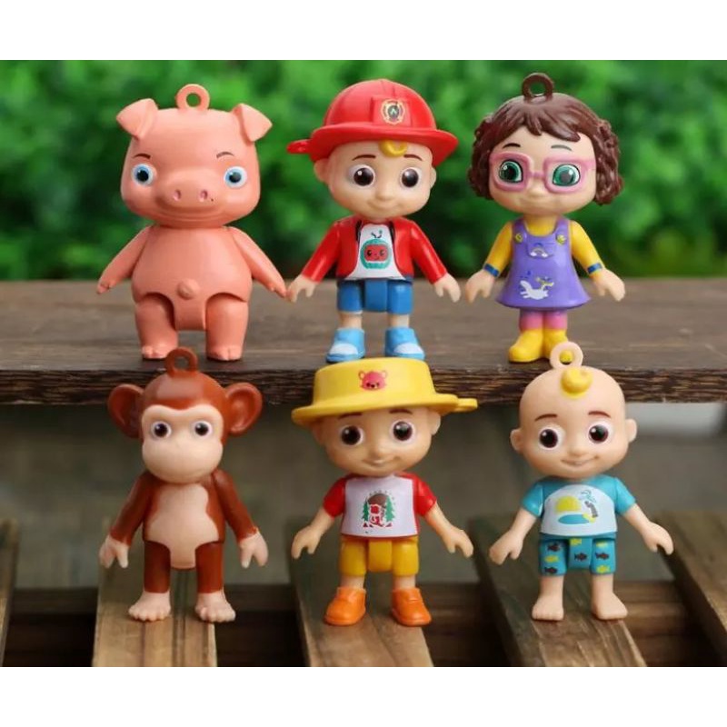 Figure Baby Jojo Cocomelon Set 6 Miniatur hiasaan Topper cake Mainan cocomelon set