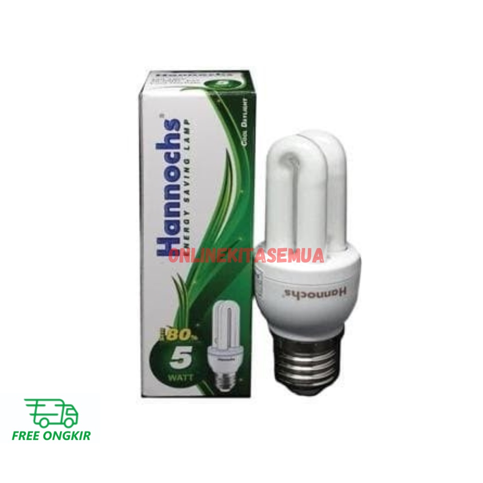 Lampu Bohlam PLC Murah HANNOCHS SNI Putih 6500K