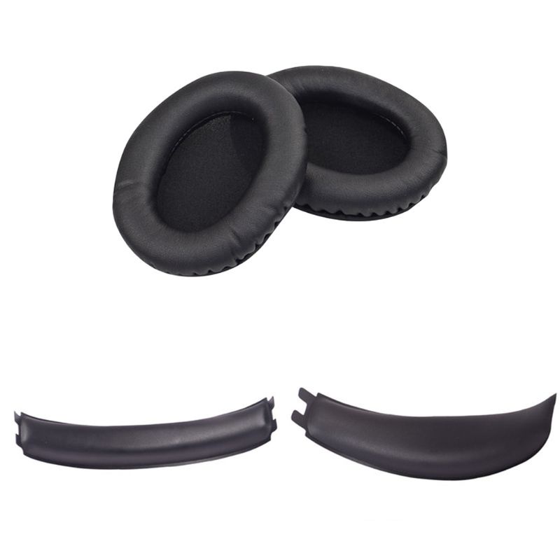 Bt Bantalan Telinga Sarung Bantal Hitam 1pasang Memory Foam Pengganti Lembut Untuk Hyper X Cloud Flight Stinger Earphone