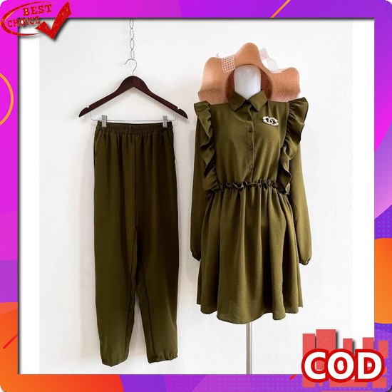 Lemora Setelan Wanita Jumbo Xxl 3Xl / Setelan Kantor Wanita / Setelan  Aninda Set Baju Setelan Wan