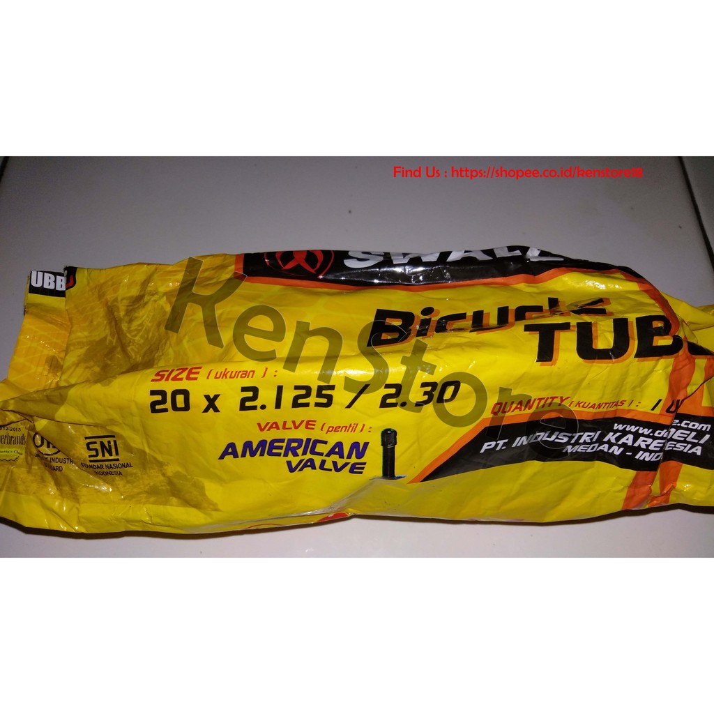Ban Dalam Sepeda Bmx ukuran 20 x 2.125/2.30 Swallow