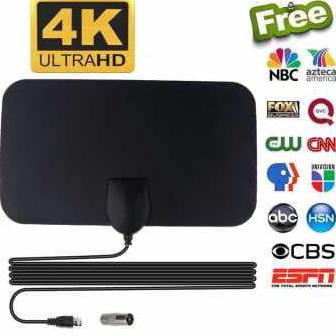 Ready&Siapkirim Taffware Antena Tv Digital Dvb-T2 4K High Gain 25Db Antena Tv Indor