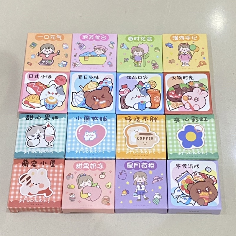 

(40 PCS) STICKER CUTE AESTHETIC KAWAII GIRL AND FOOD SERIES WASHI PVC DECO STIKER