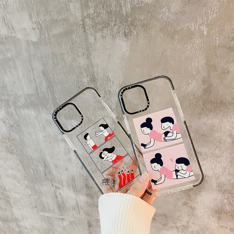 Casing Soft Case Motif Pasangan Untuk iPhone 11 / 12 / 13 Pro Max / 7 / 8 + / X / XR / Xs Max