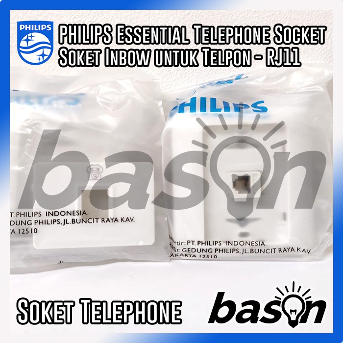 PHILIPS Essential Telephone Socket | RJ11