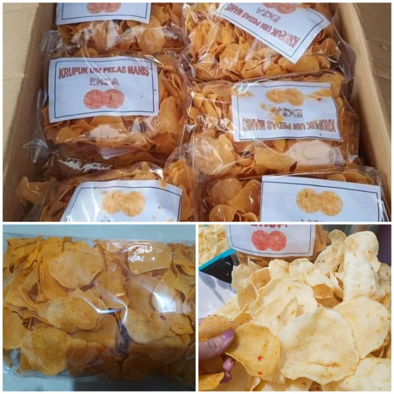 

KRUPUK UBI PEDAS MANIS EKSA 500gr , KRUPUK UBI PEDASMANIS MENTAH ENAK , KRUPUK LEBARAN