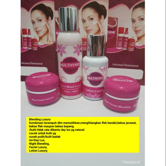 PAKET WAJAH BLENDING ULTHYME/PAKET FLEK BERAT ULTHYME