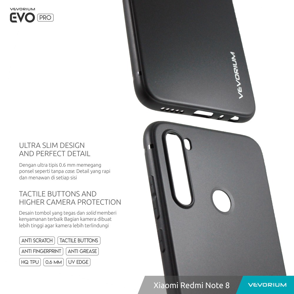 VEVORIUM EVO PRO Xiaomi Redmi Note 8 Pro Note 8 Biasa Soft Case Softcase