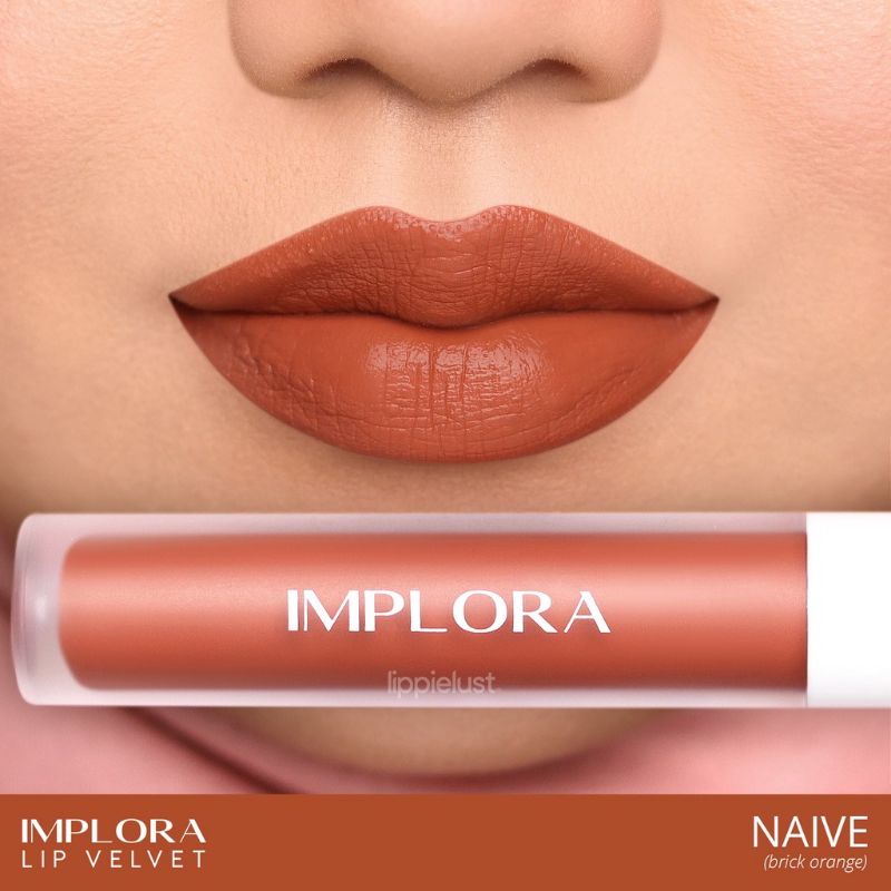 IMPLORA Lip Velvet 4,6 gram Implora Lip Cream Lipstik Lipvelvet Lipcrem Implora BPOM Perawatan Bibir