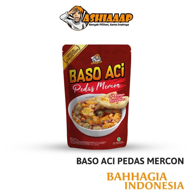 

Ashiaaap Bakso Aci Pedas Mercon (175 gram) / Baso Cemilan Instan Super Pedas