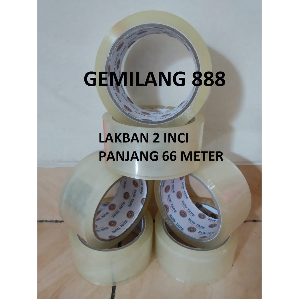 

Lakban bening / coklat - solasi- tape- pelekat plastik