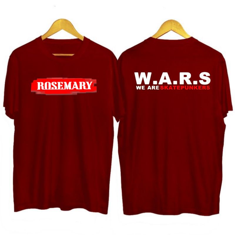 Kaos Rosemary | Kaos band rosemary | baju Kaos pria wanita wars