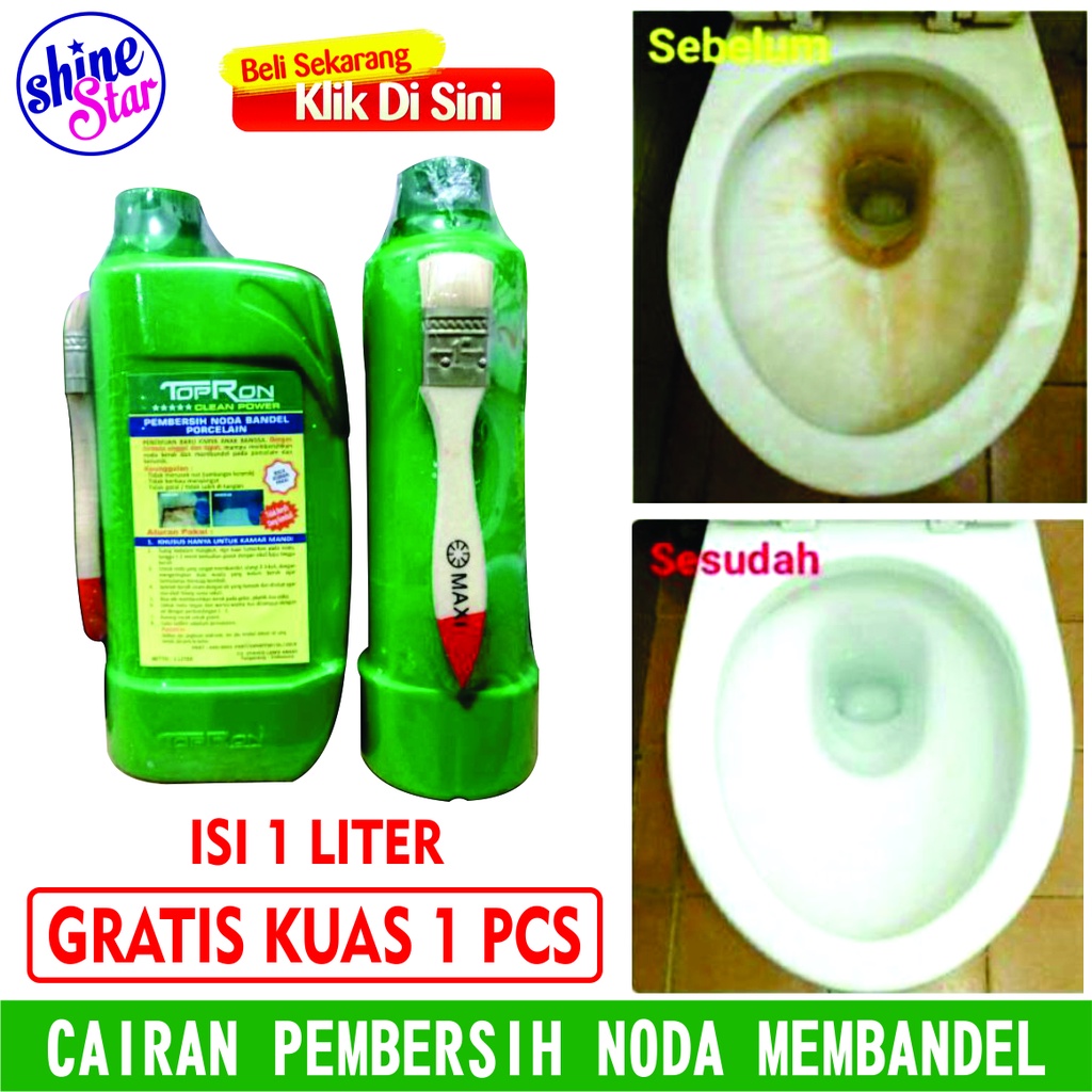 Topron Clean Power Original 100% Pembersih Kerak Kamar Mandi  Lantai Gratis Kuas Cantik