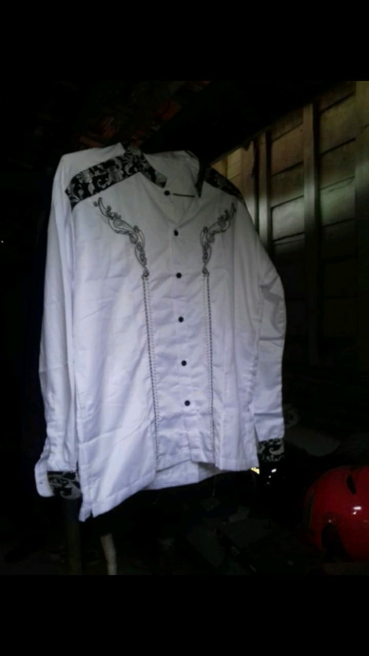 Jauhar Kemeja Pria Lengan Panjang Kombinasi Baju Atasan Pria