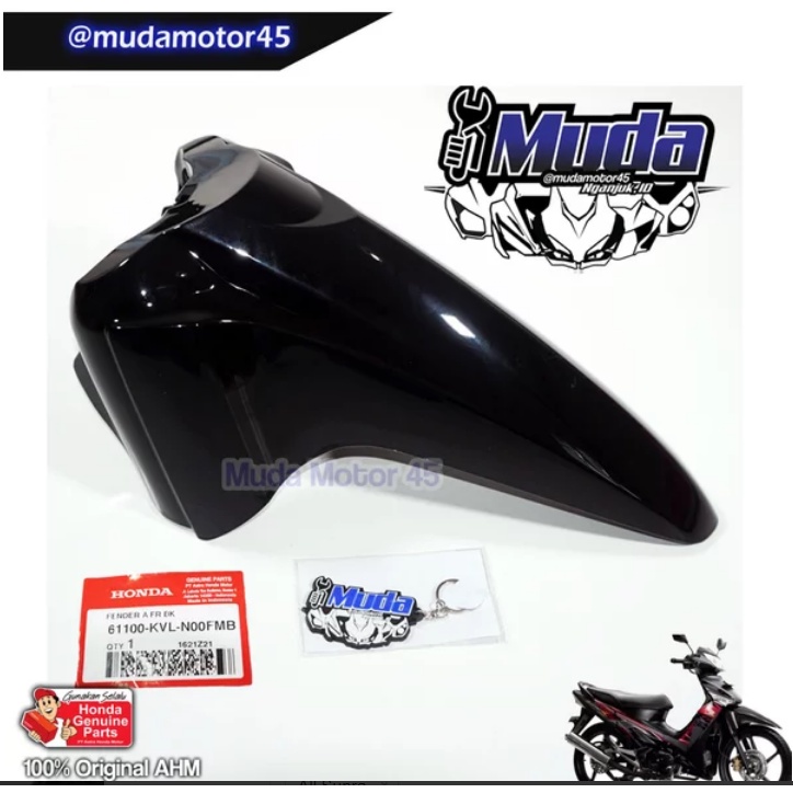 SPAKBOR DEPAN SUPRA X 125 BATMAN 2009 61100-KVL-N00FMB HITAM FENDER FR SLEBOR SELEBOR ORIGINAL ORI H