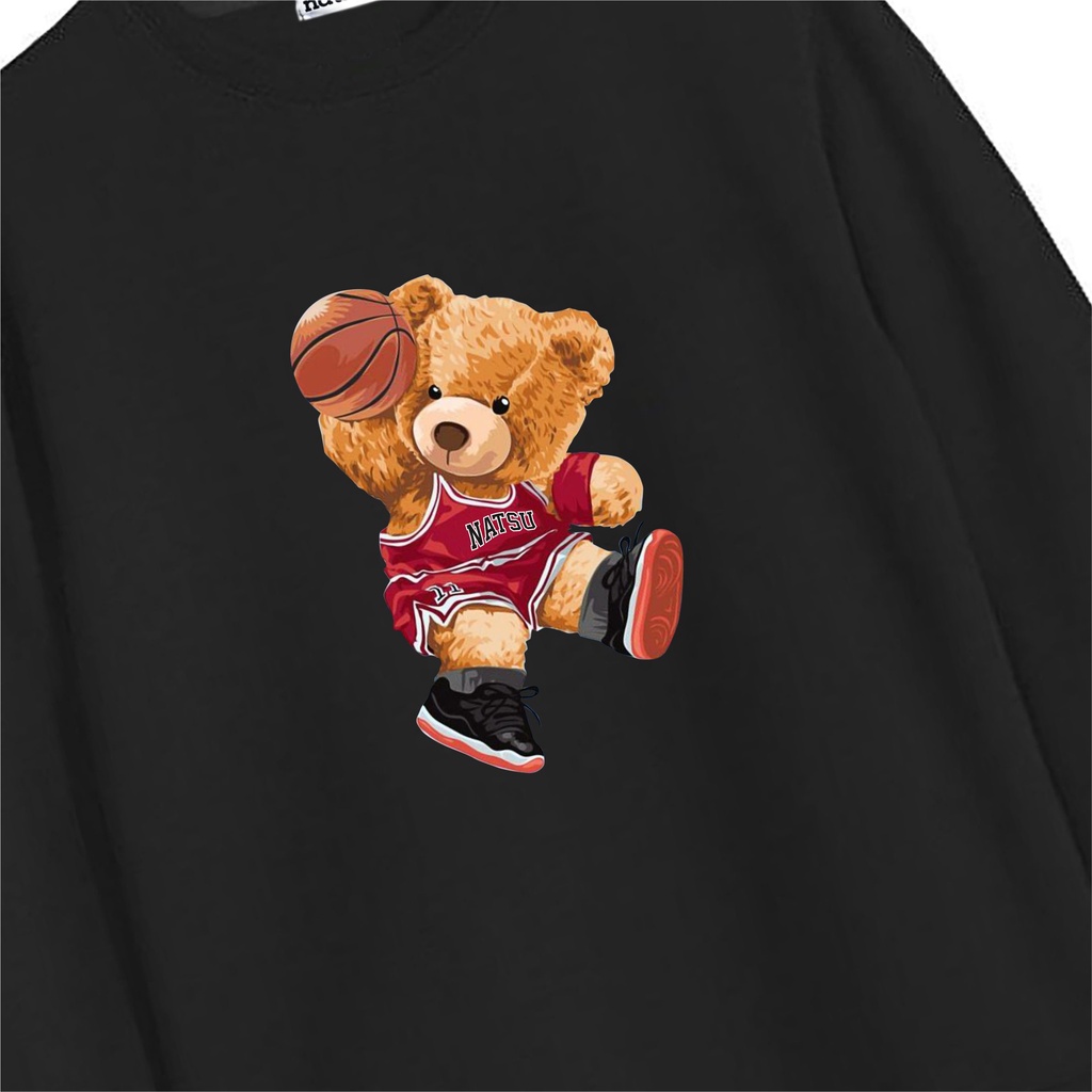 Sweater Crewneck Terbaru Natsu Co. - Bear Basker Unisex Pria Wanita M-XL