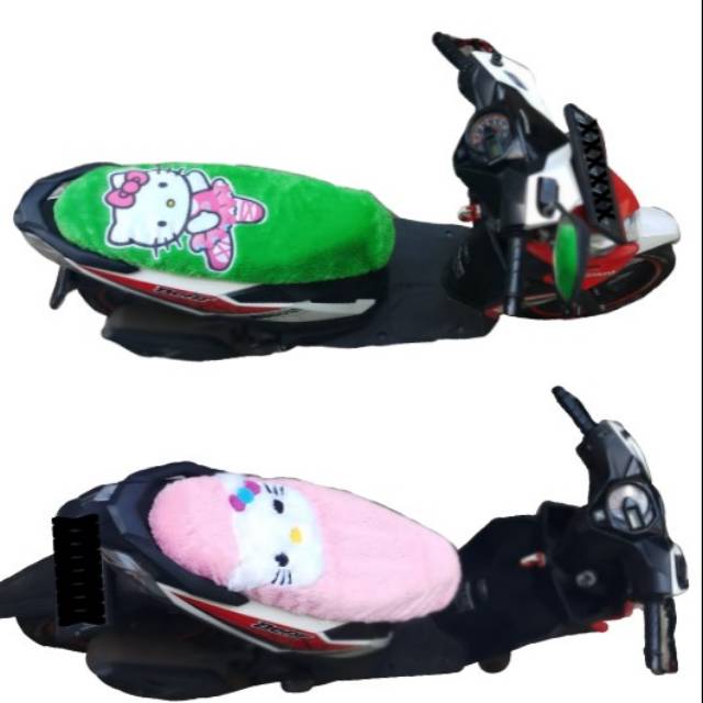 Saung jok motor karakter/cover jok motor karakter hellokitty