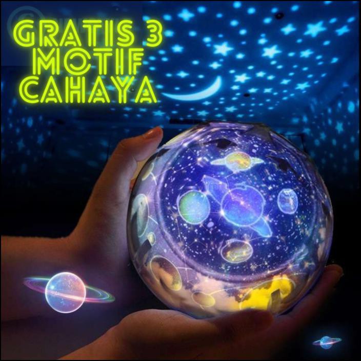 LAMPU TIDUR PROYEKTOR BINTANG DAN PLANET - LAMPU KAMAR HIAS LED