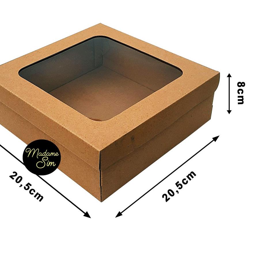 

Miliki KOTAK KUE - CAKE BOX - DUS BOLU 20 x 20 x 8 CM - JENDELA ISI 10 PCS