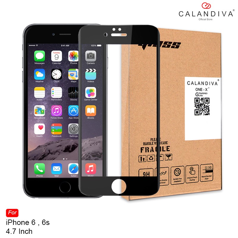 Calandiva iPhone 6 6s 7 8 Plus ONE-X Full Cover Tempered