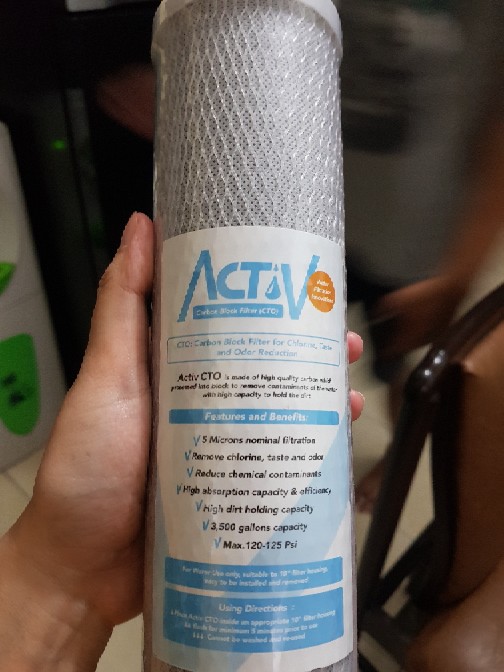 Paket 3 Refil Filter Cto Activ 10 ( Coconut Activated Carbon )