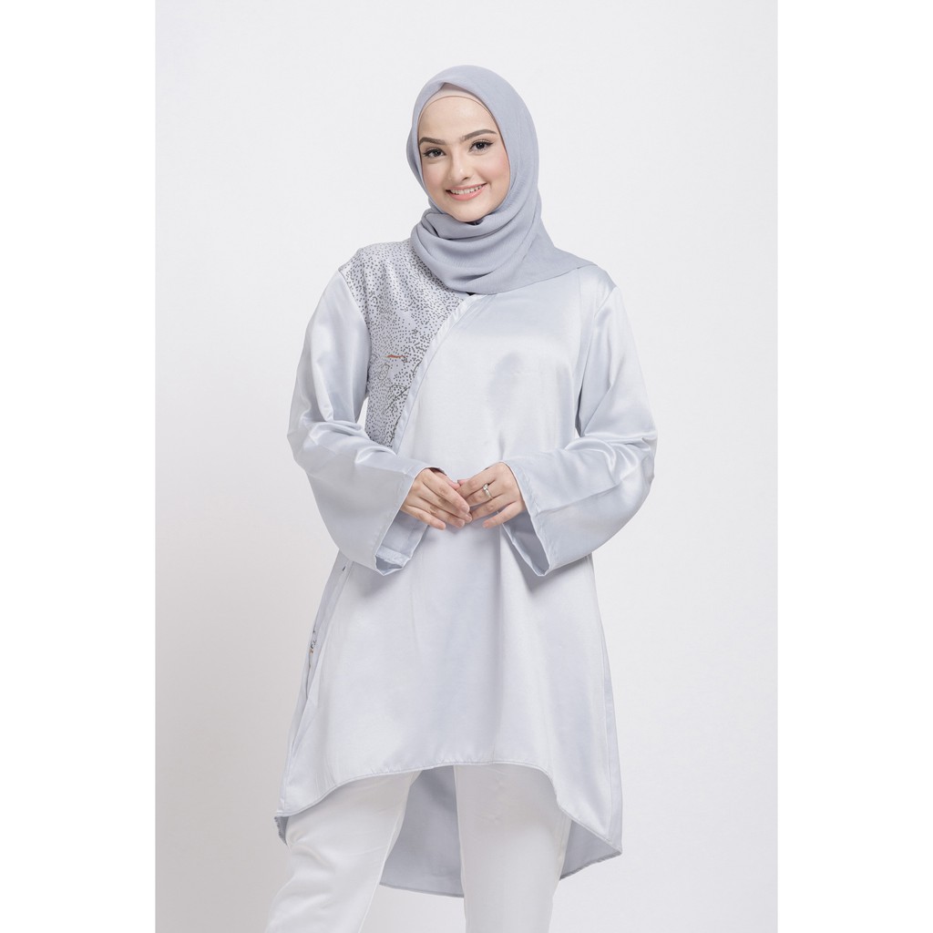 ZM Zaskia  Mecca  Wemina Silver Tunik  Shopee Indonesia