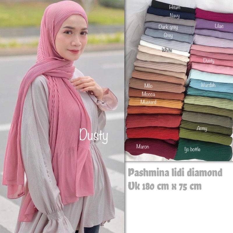 (180x75)PASHMINA LIDI PLISKET DIAMOND