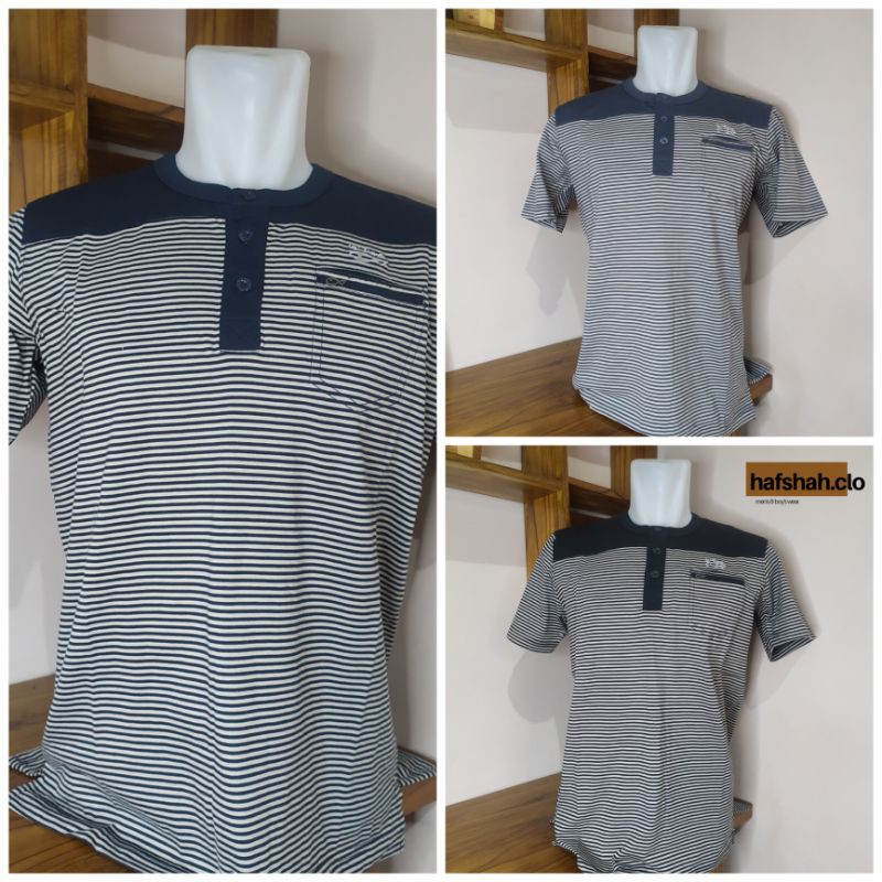 Kaos Distro Ie' Tuna Garis [L - XXL]