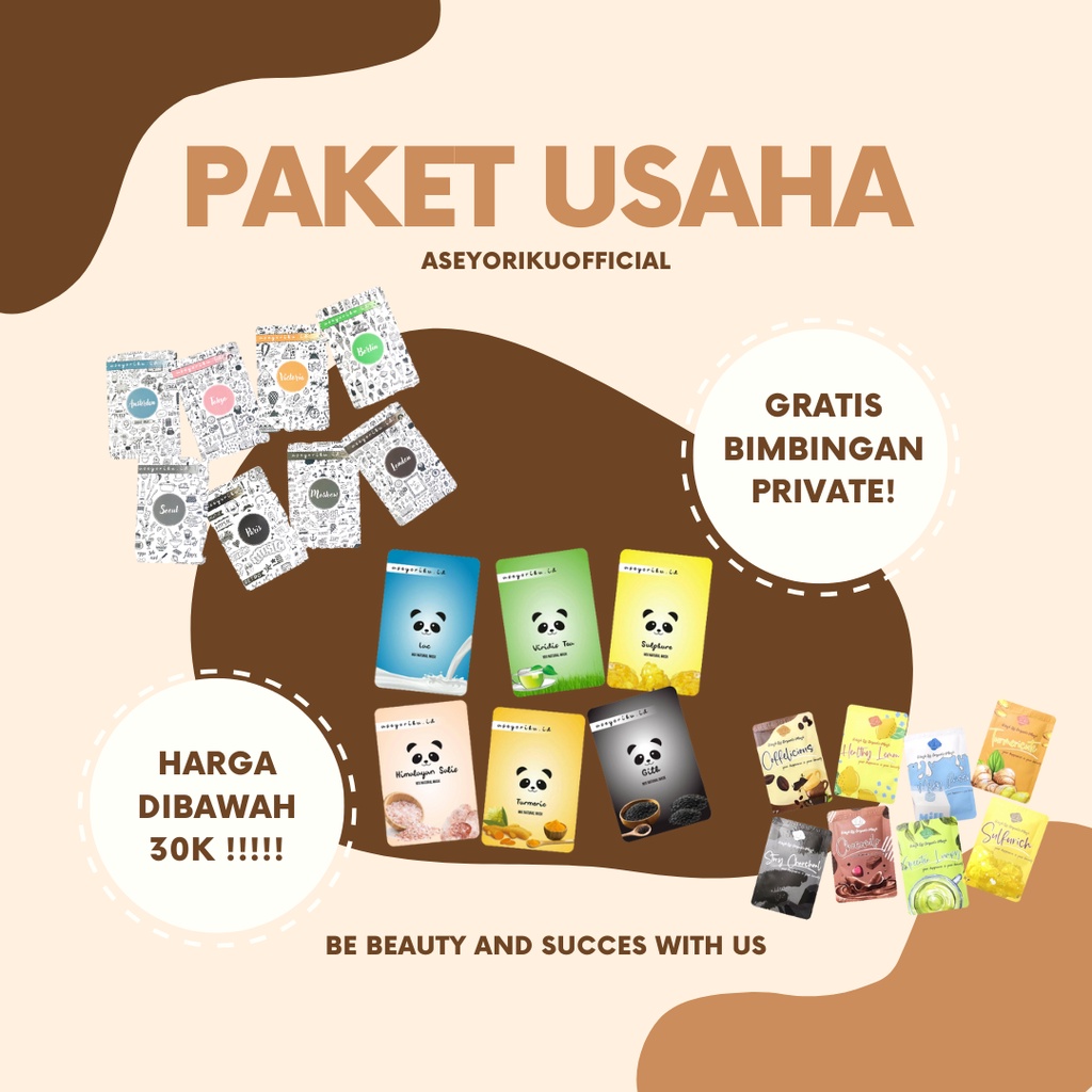 Paket usaha masker wajah Aseyoriku