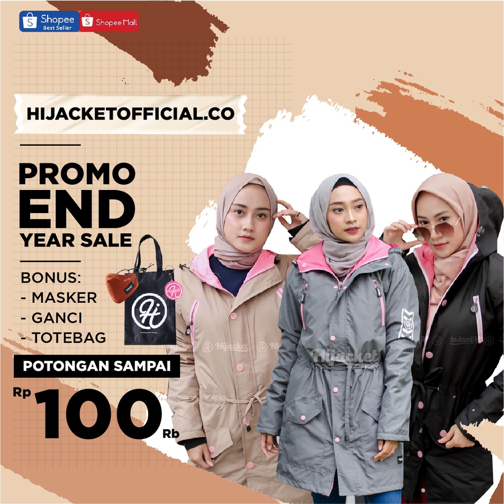 ⭐️GRATIS MASKER HIJAB⭐️ HIJACKET MONTIX SERIES - HIJACKET OFFICIAL HIJACKET STORE JAKET MUSLIMAH JAKET HIJABERS