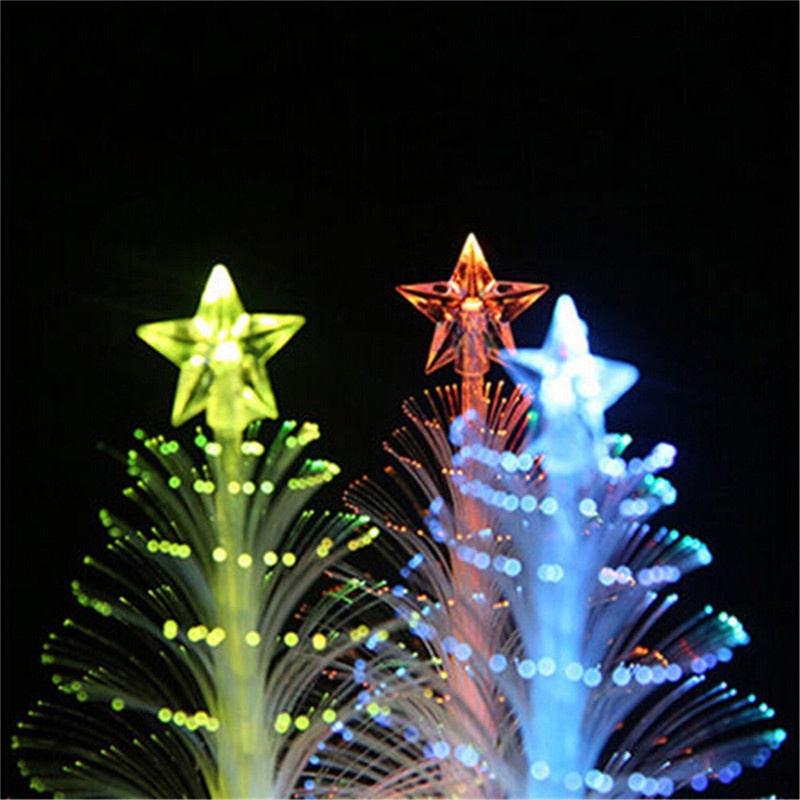 {LUCKID}Colorful LED Fiber Optic Nightlight Christmas Tree Lamp Light Children Xmas Gift