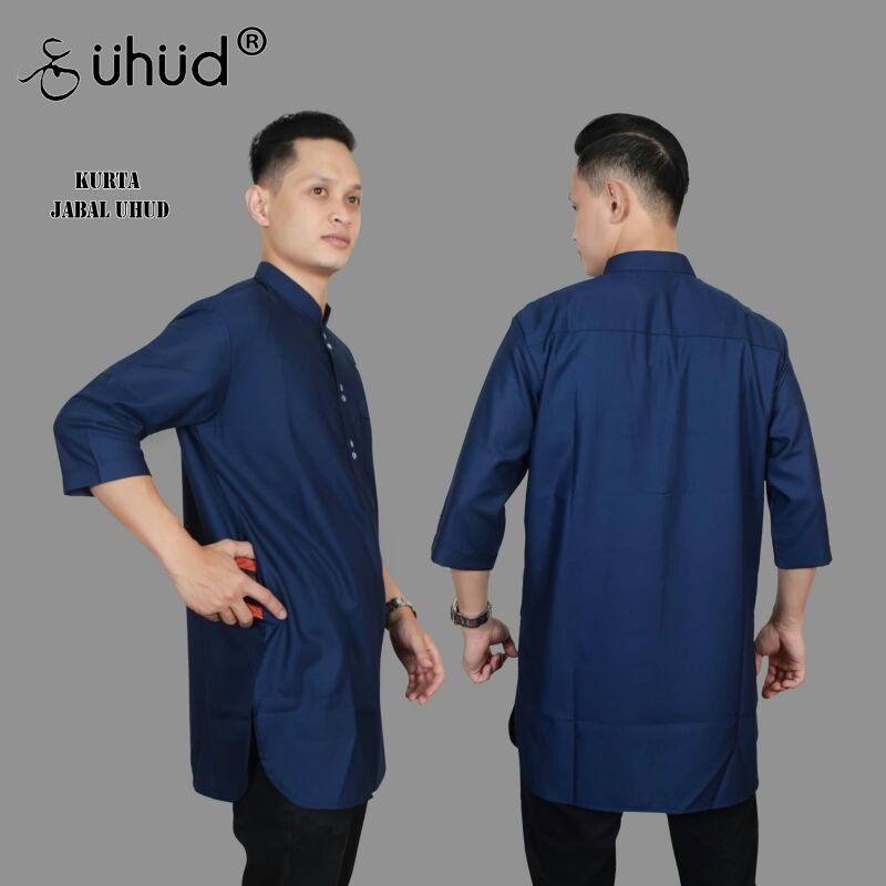 GAMIS PRIA QURTA LENGAN TANGGUNG / BAJU MUSLIM PRIA MODEL TERBARU