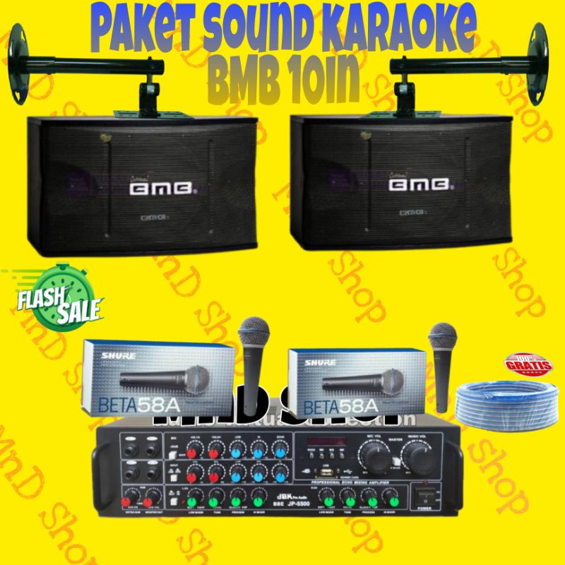 paket sound sistem karaoke bmb 10in + amplifier