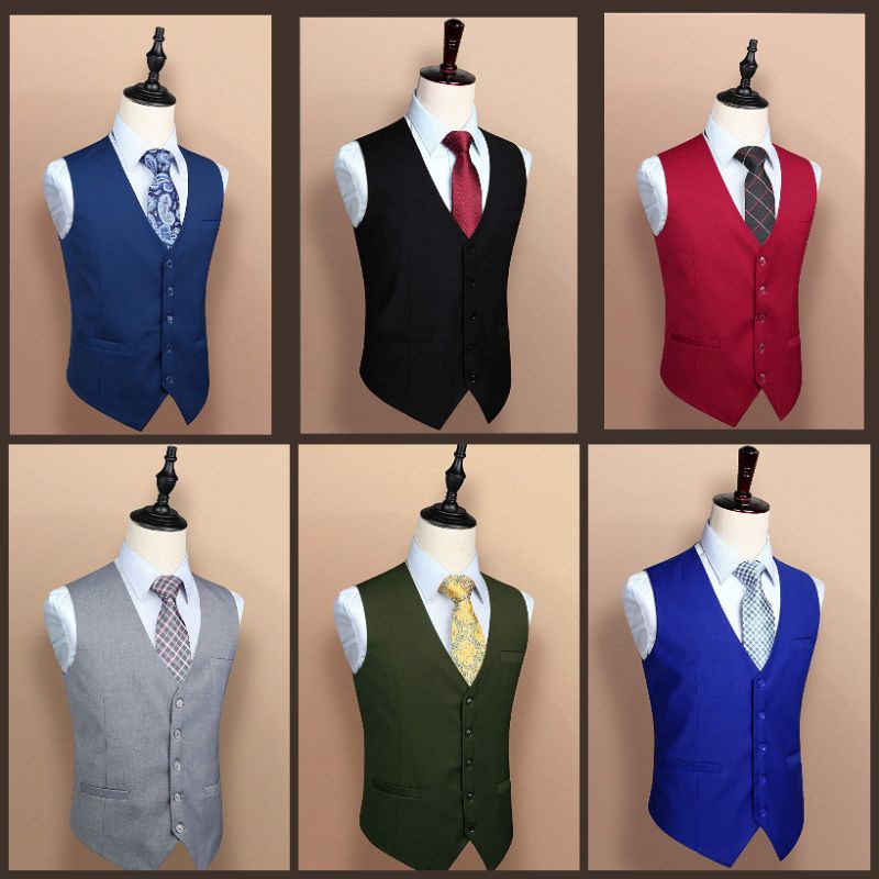 Rompi Vest Jas Pria Formal Slimfit Kerja Kantor Premium High Quality