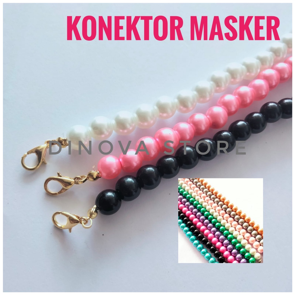 KONEKTOR MASKER MUTIARA 8M/konektor masker/pengait masker/dinova store/pgx