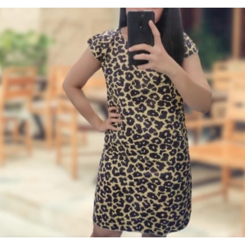 daster wanita motif tutul macan