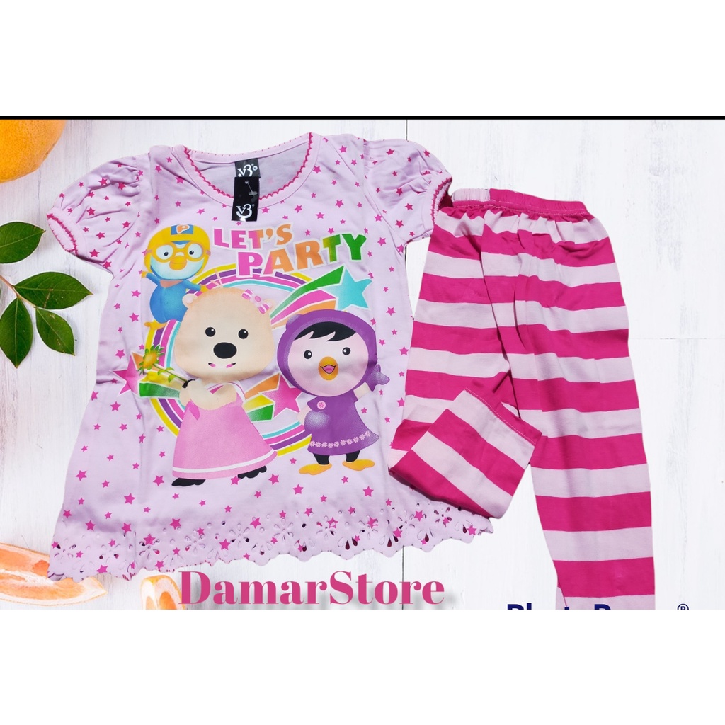 Setelan baju anak lengan pendek Let's party v3