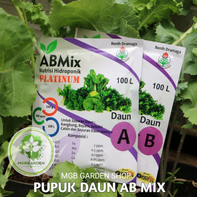 Jual PUPUK DAUN AB MIX HIDROPONIK PLATINUM 500ML DRAMAGA IPB Shopee