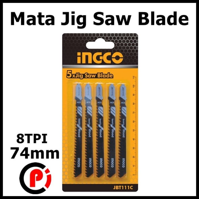 Ingco Mata Pisau Jig Saw Blade Panjang Gergaji 74 mm Set 5 Pcs