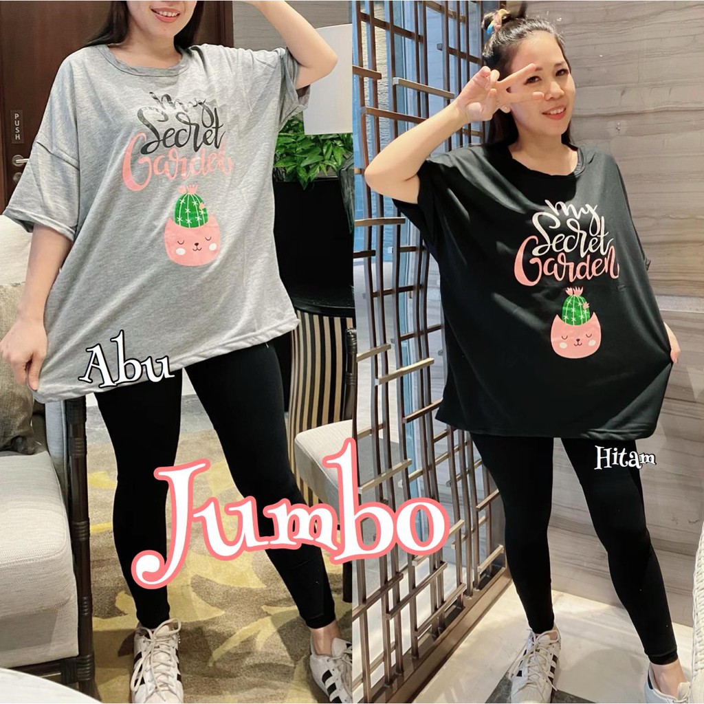 VS GG - baju atasan KAOS JUMBO - big size SECRET GARDEN