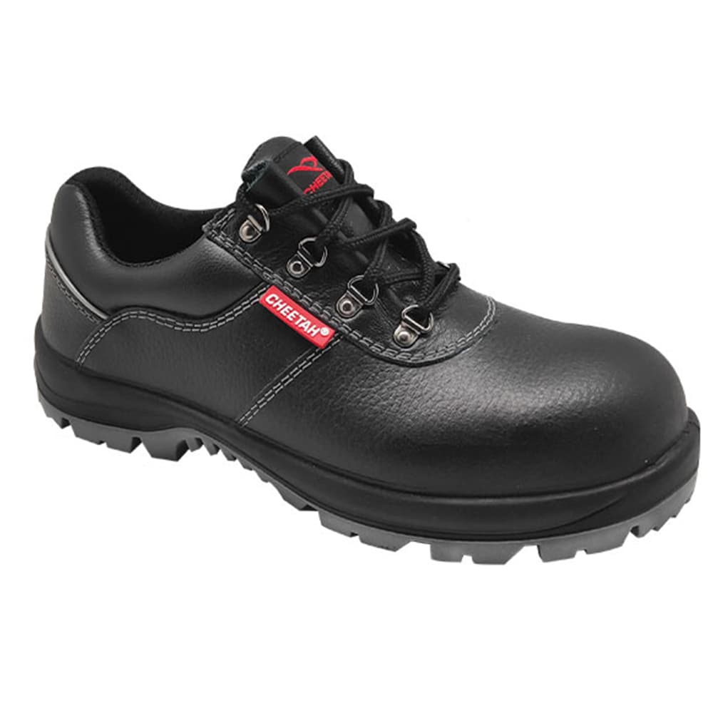 Sepatu Safety Cheetah 7012H FREE Semir Sepatu Kiwi Poles Warna Hitam