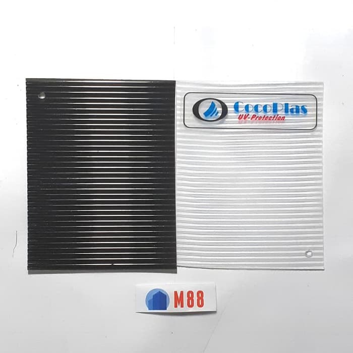 Fiber Plastik Penutup Pintu Pagar Garis-garis Cocoplas - Putih